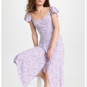 Reformation Baxley Midi Floral Dress - Muse